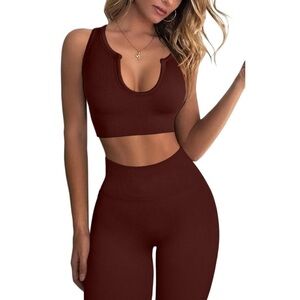 Stylish Rust Two-Piece Set